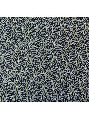Rocky Mountain Navy Cream Vine Quilt Fabric Cotton 31"x 44" Judie Rothermel